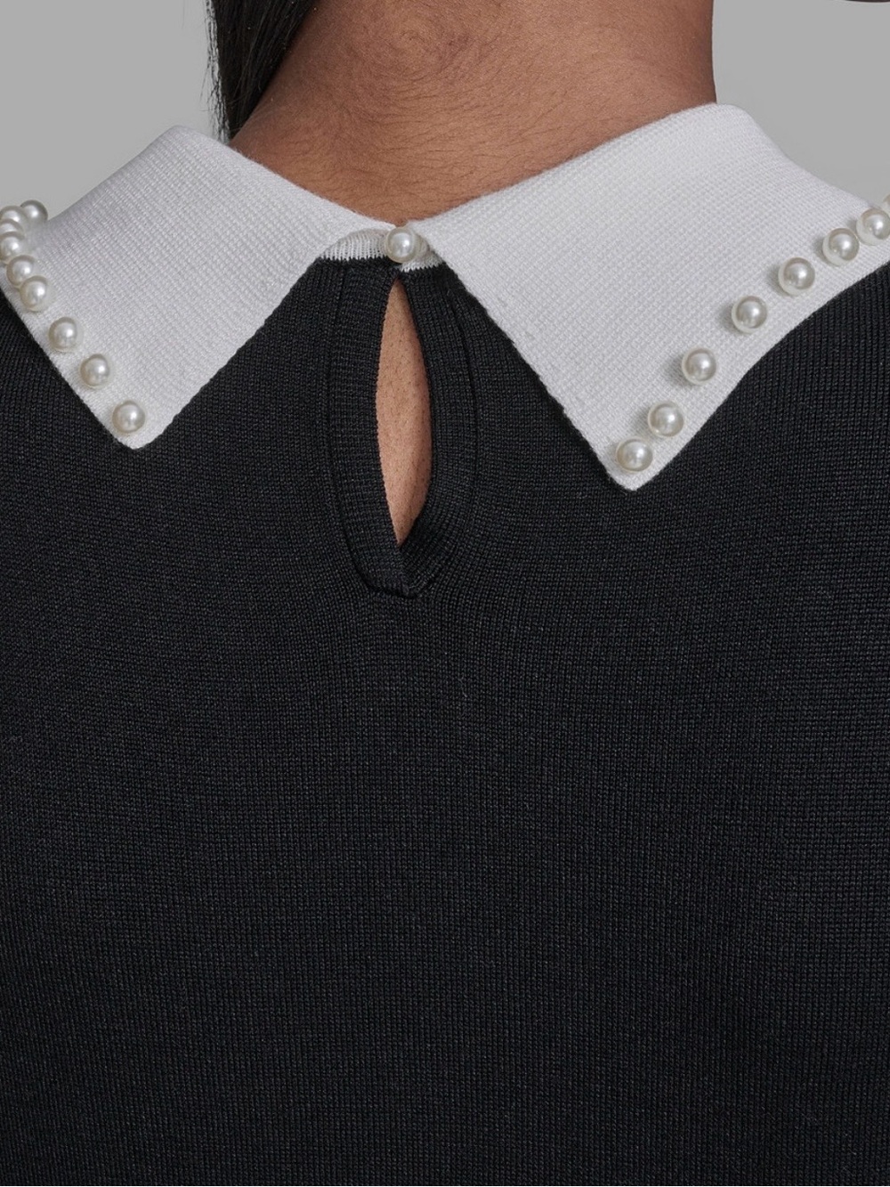 KARL LAGERFELD PARISWomen's Contrast Collared Sweater Dress M - Picture 5 of 7